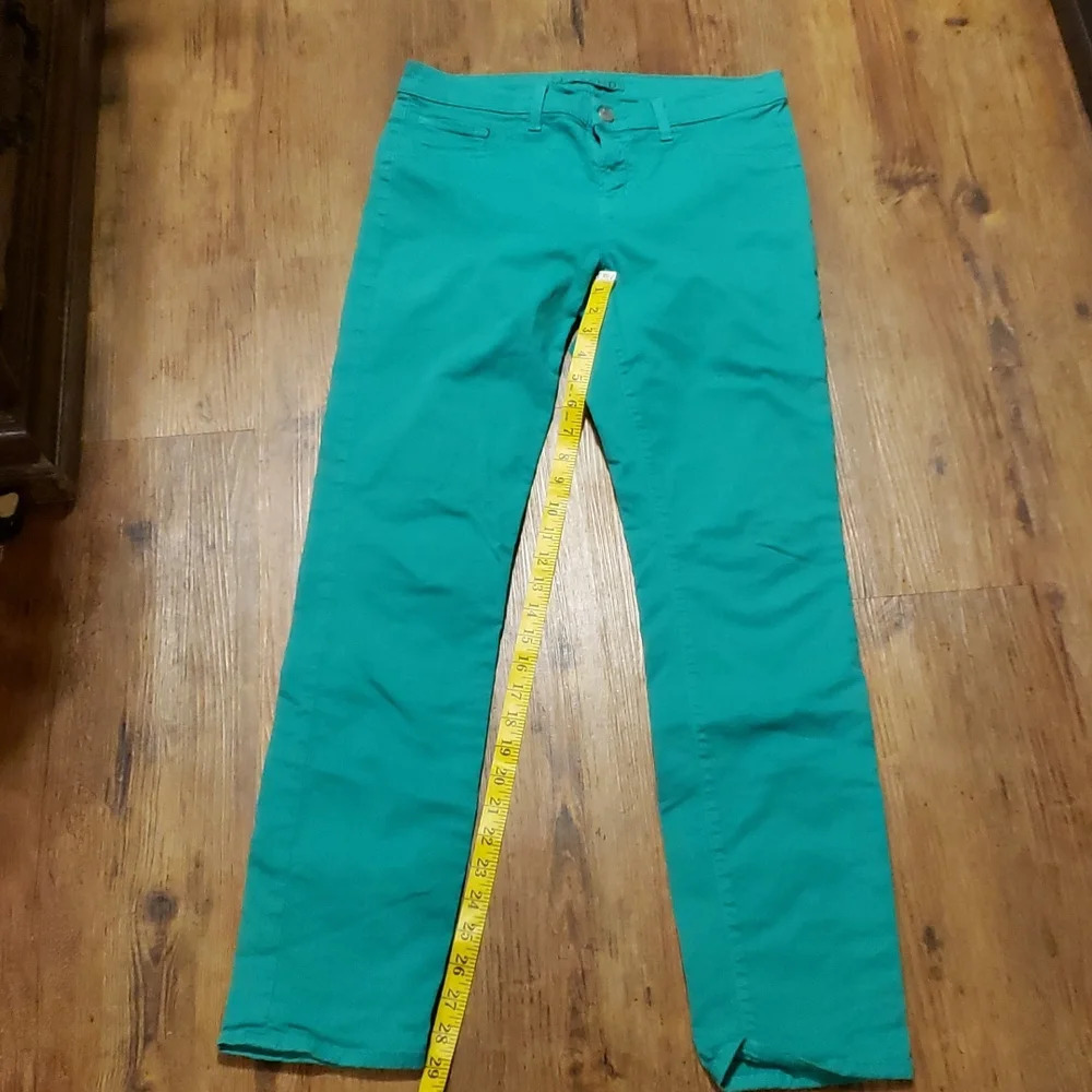 J brand emerald green denim skinny pants euc
